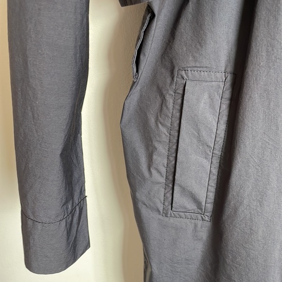 GANNI Grey Canvas Long Trench Coat 🧥 - Picture 6 of 11